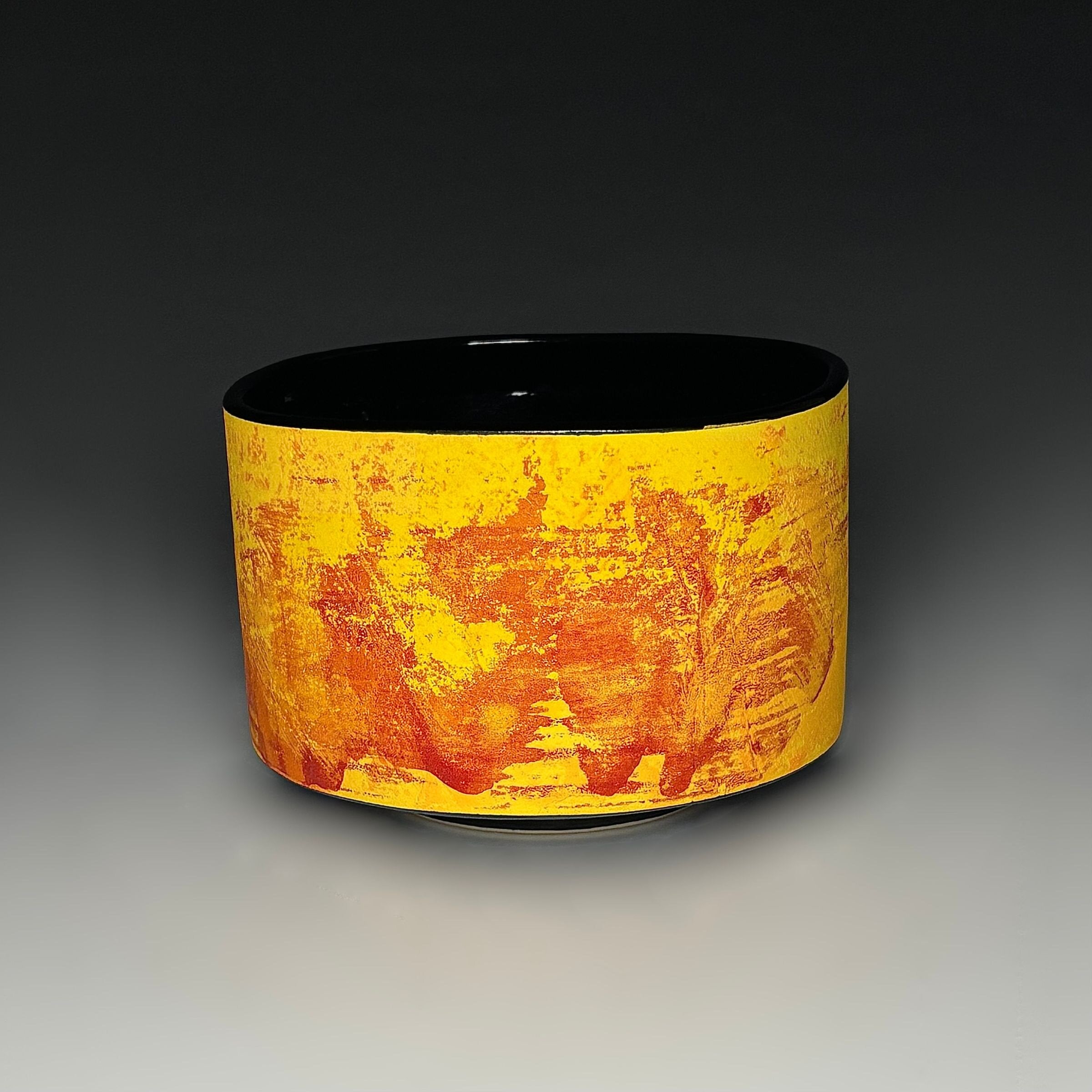 Painterly Tea Bowl in Sunset