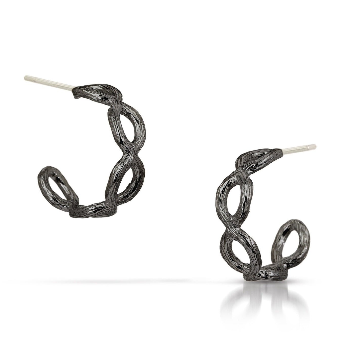 Medium, Oxidized Silver, Sterling Silver Posts | Photo by Cole Rodger Photographics