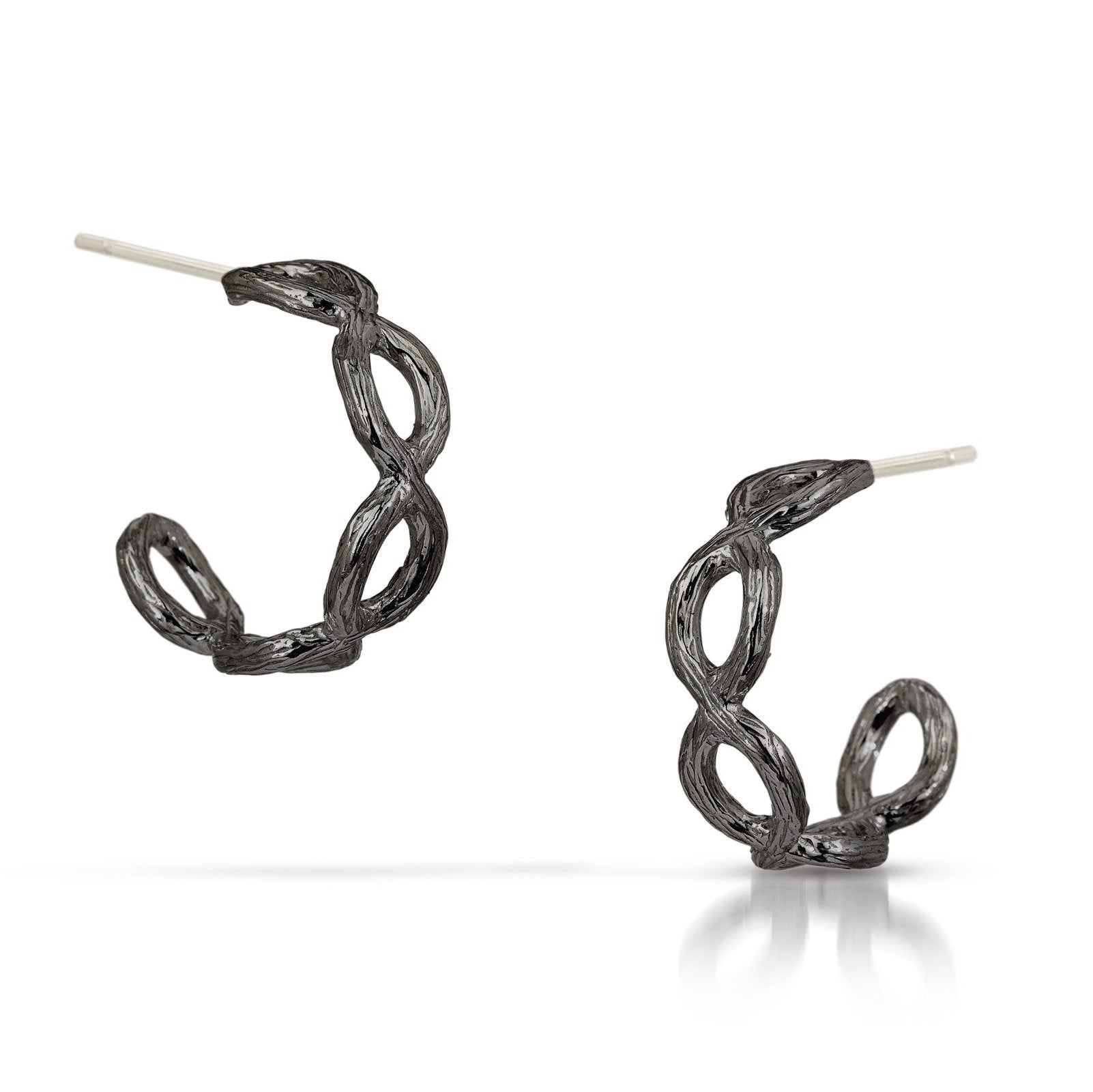 Medium, Oxidized Silver, Sterling Silver Posts | Photo by Cole Rodger Photographics