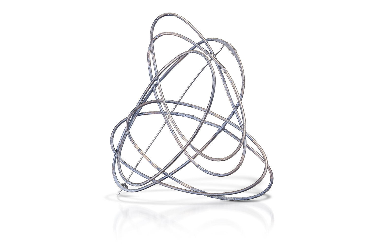 shown in oxidized silver