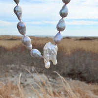Baroque Grey Tahitian and Keshi Pearl Necklace