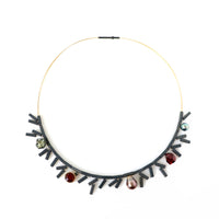 Garnet Tube Necklace