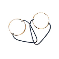 Gold-Fill Hoop & Oxidized Silver Finish