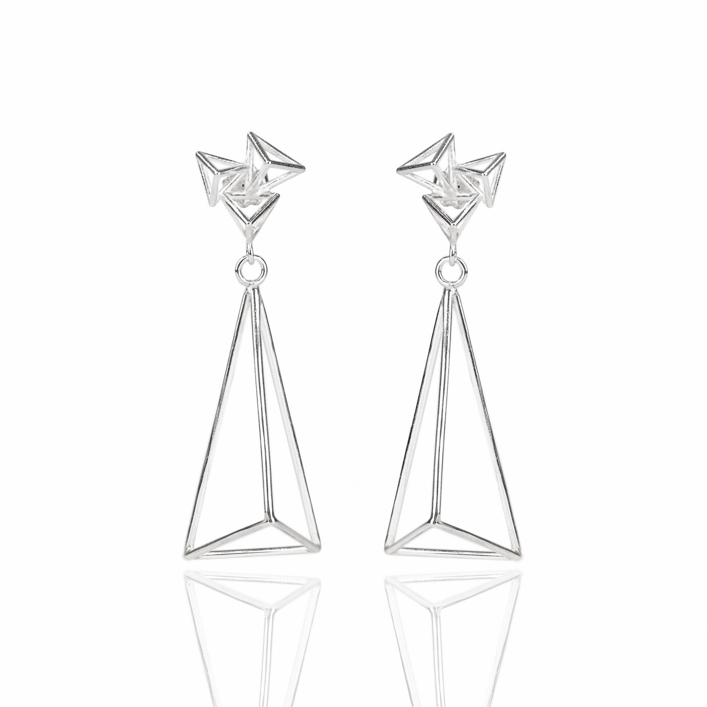 Slim Triangle Drop Earrings