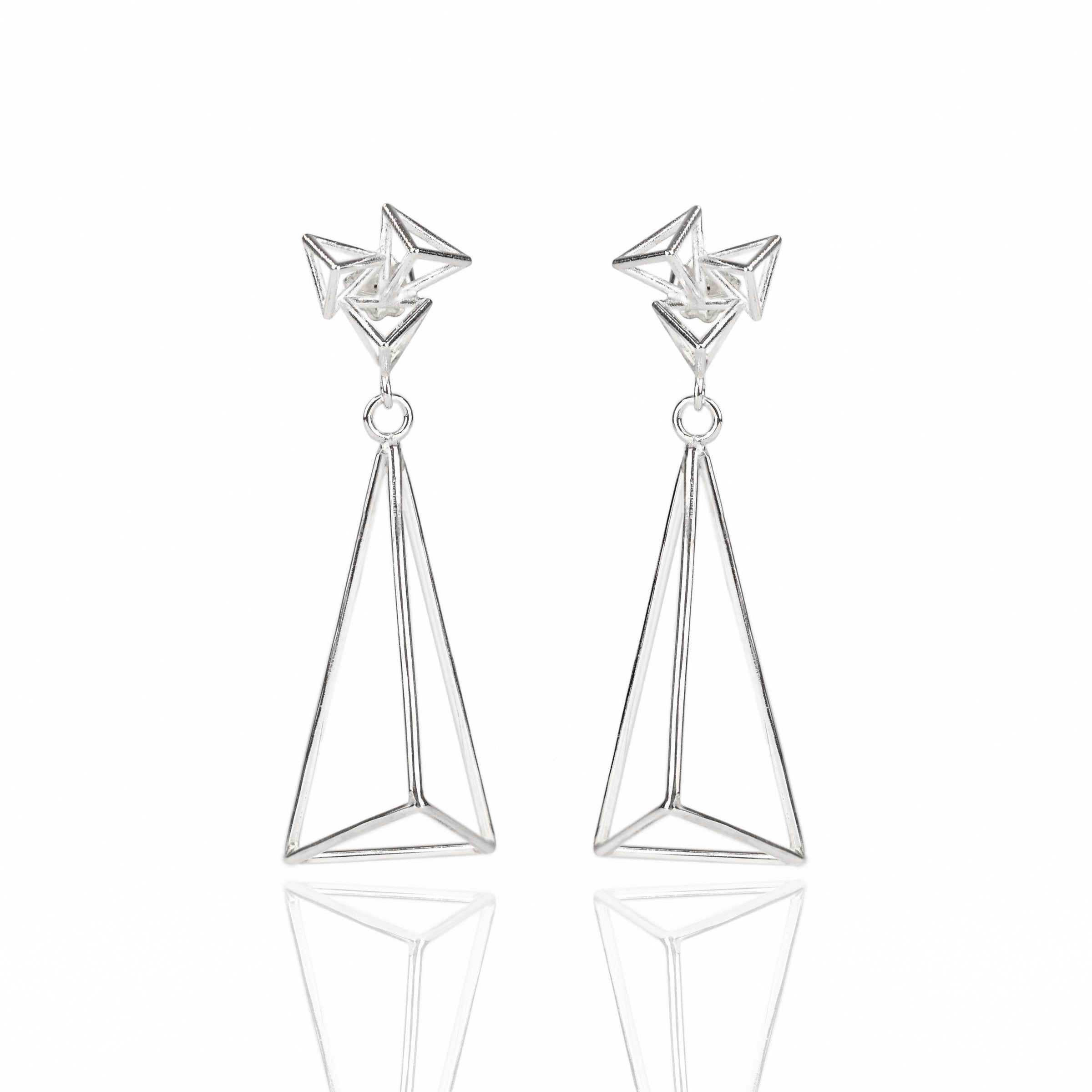 Slim Triangle Drop Earrings