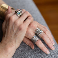 Mixed Metals Ribbed Band