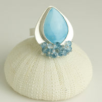 Sonoran Turquoise & Blue Fringe Ring