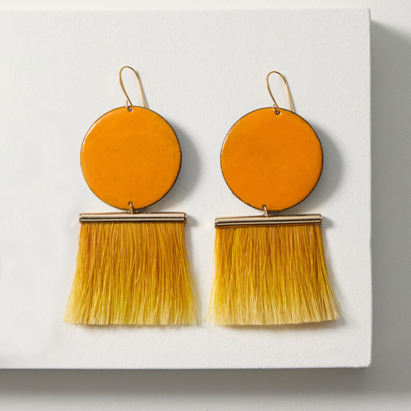 Orange Enamel & Turmeric Yellow