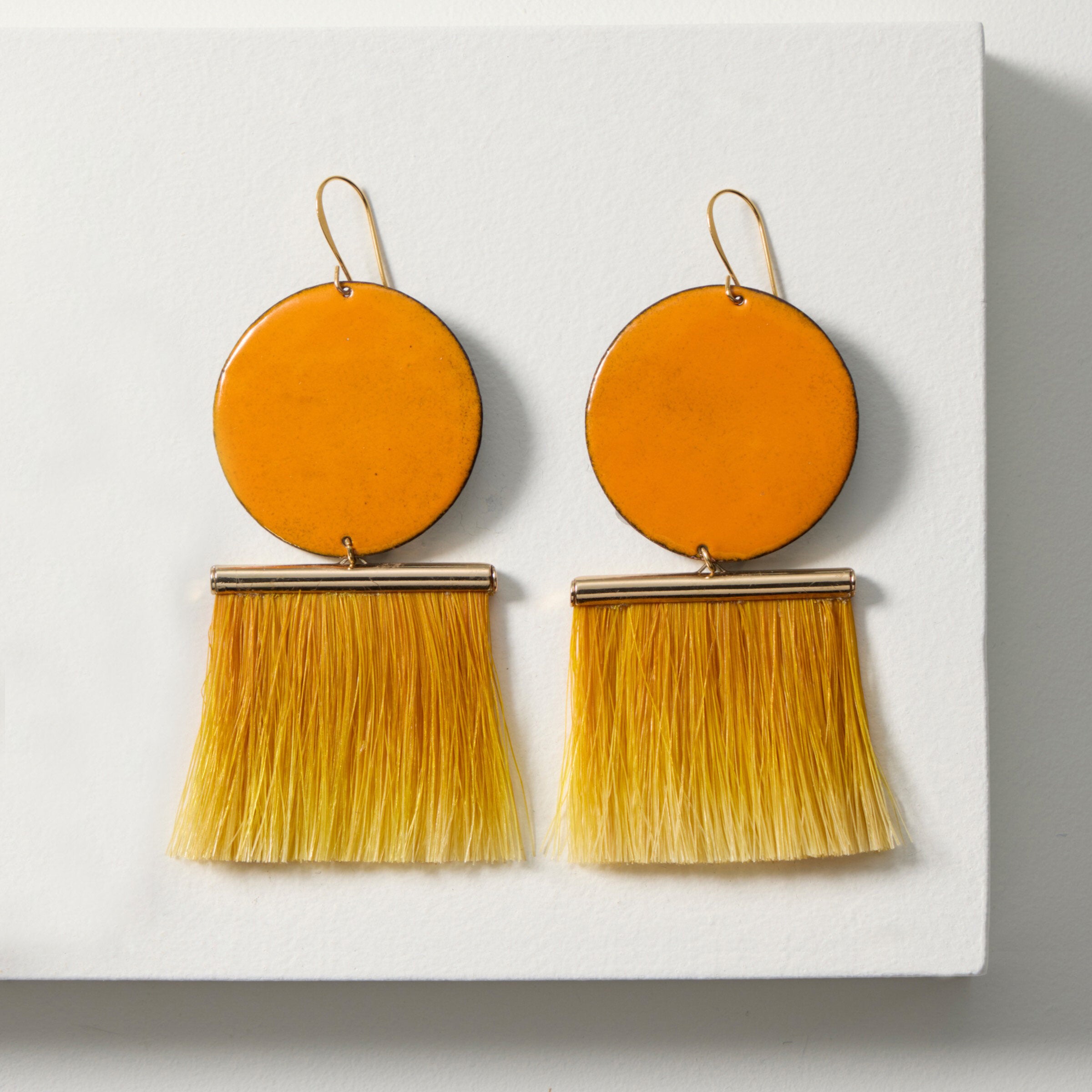 Orange Enamel & Turmeric Yellow