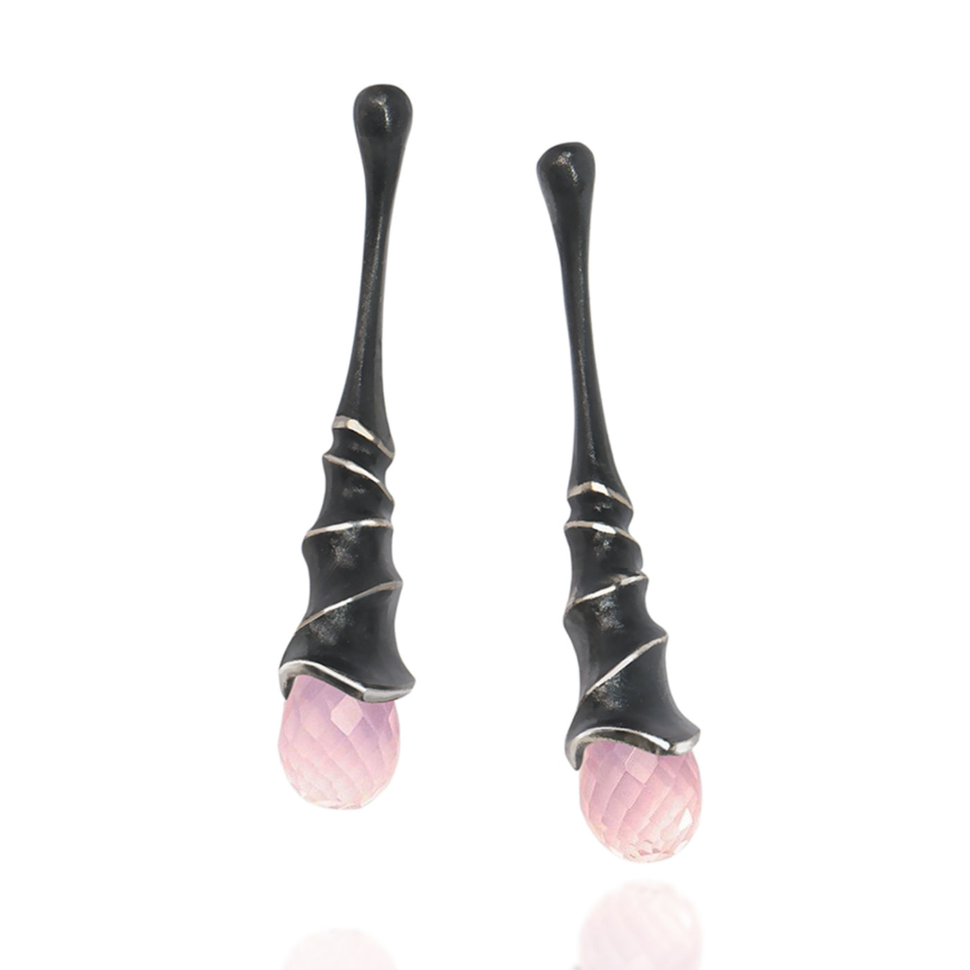Oxidized Silver with Rose Quartz