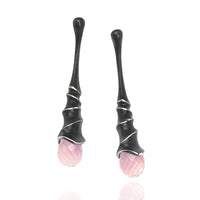 Oxidized Silver with Rose Quartz