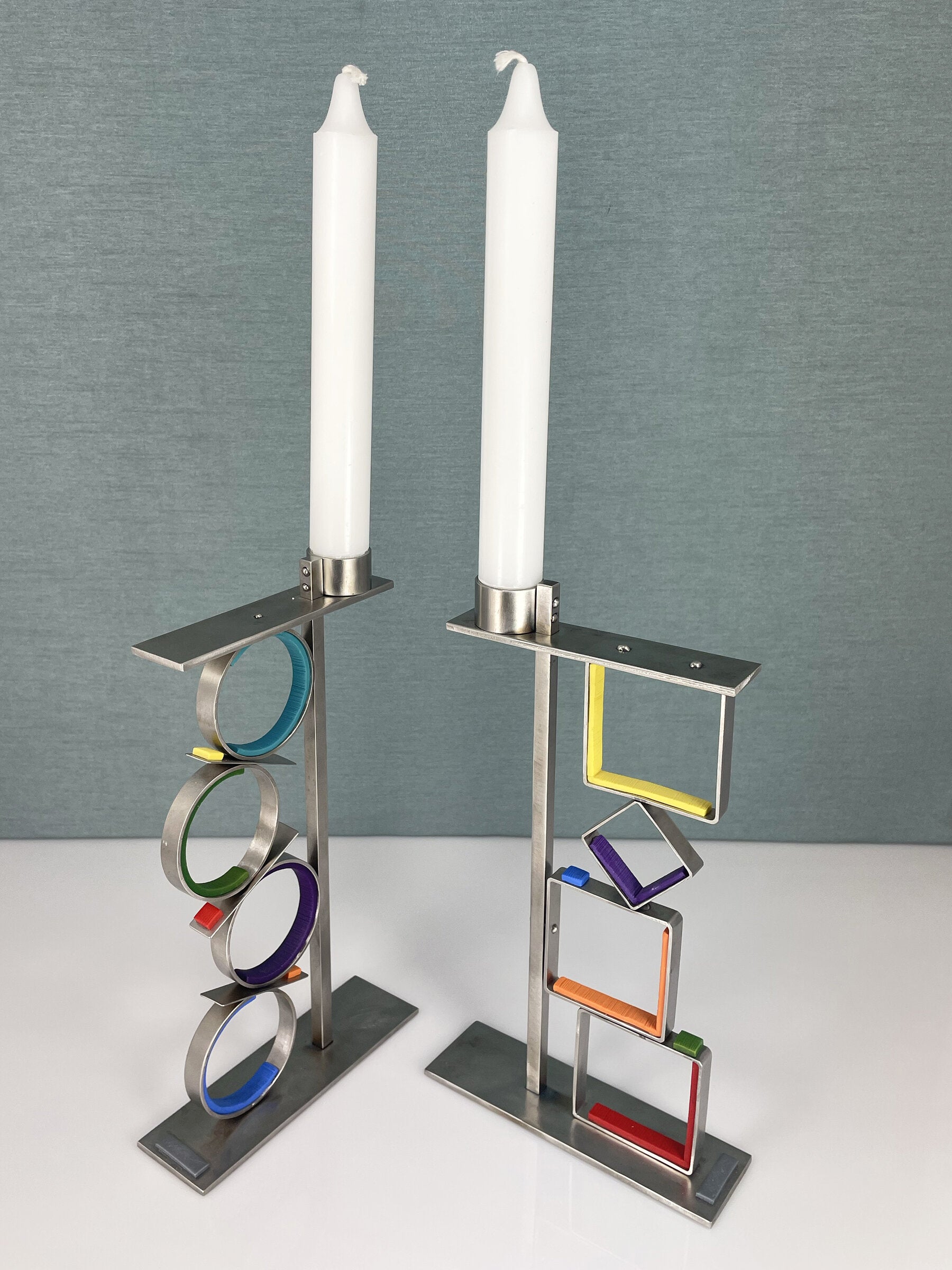 Stacked Shapes Squares Candleholder