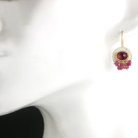 Rhodolite Garnet & Pink Sapphire Clusters Earrings
