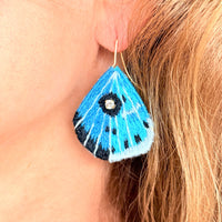Blue Butterly Wing Earrings