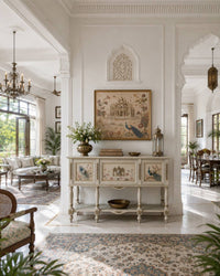 Peacock Garden Ivory Console