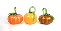set of three, left to right: bright orange, deep yellow, orange green crackle