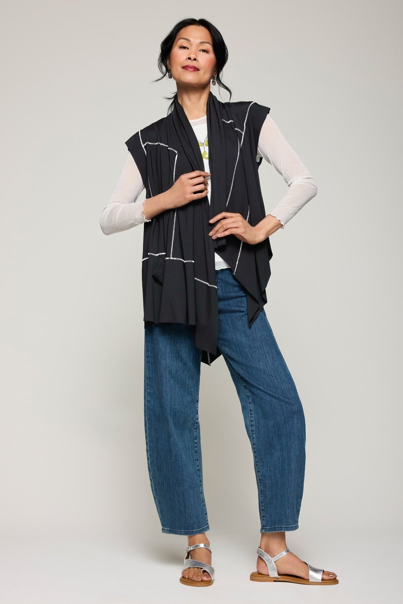 Contrast Stitch Vest