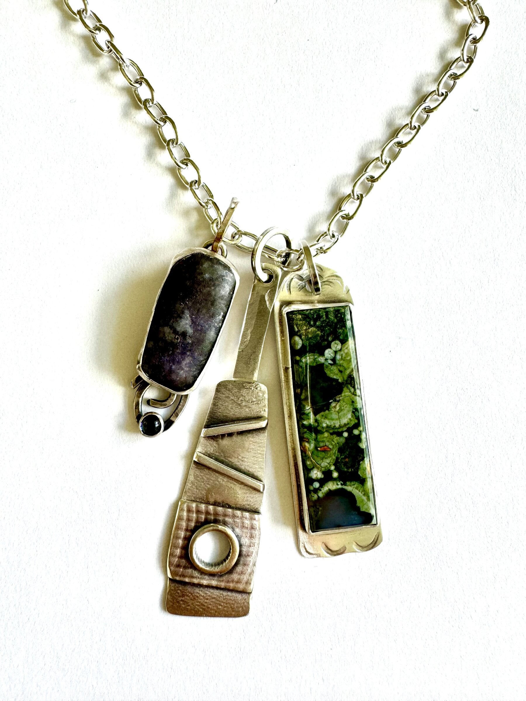 Rainforest Jasper Triple Element Necklace