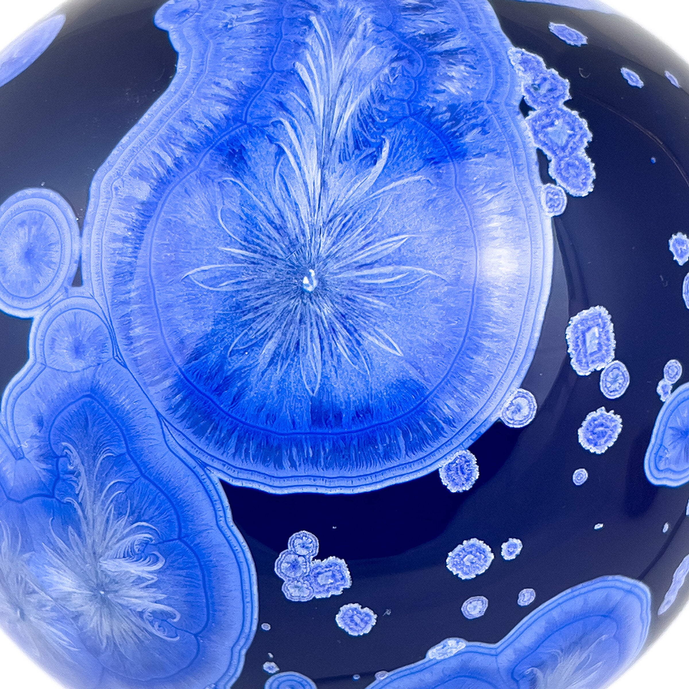 Crystalline Bauble Ornament, Cobalt Ocean