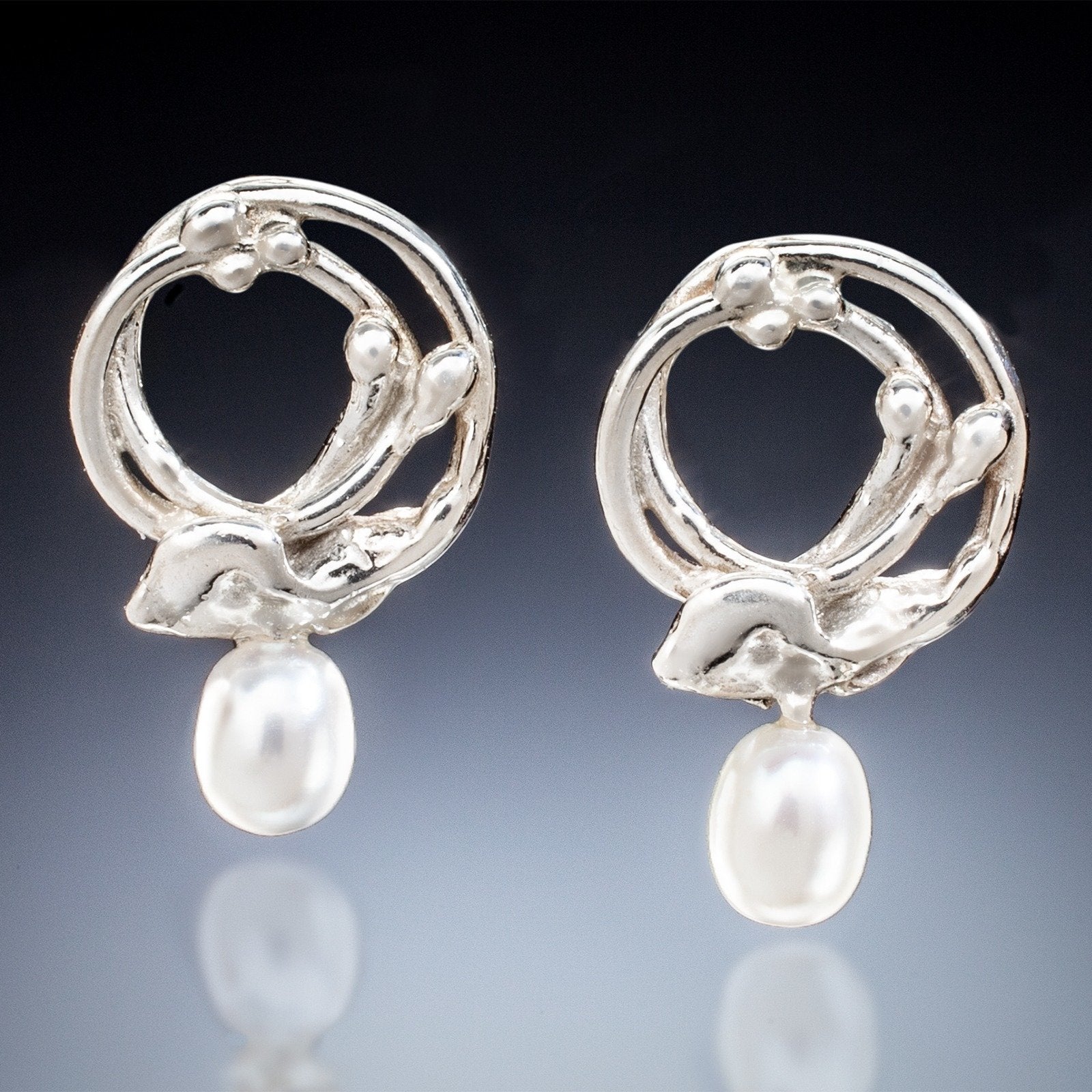 Leaf and Vine Post Earrings | Photo by Ralph Gabriner