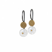 Gold & Silver Moonstone Earrings