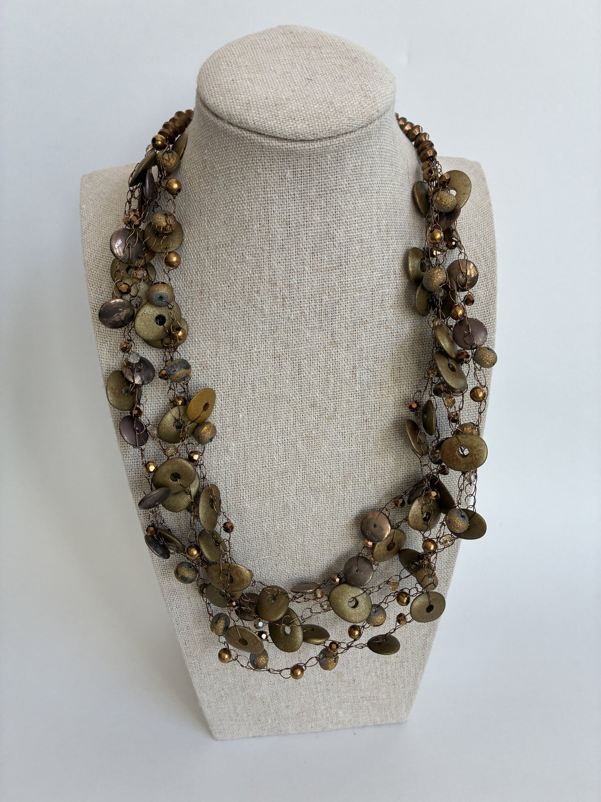 Bronze Greek Ceramic Necklace