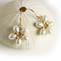 Freshwater Pearl Flower Earrings