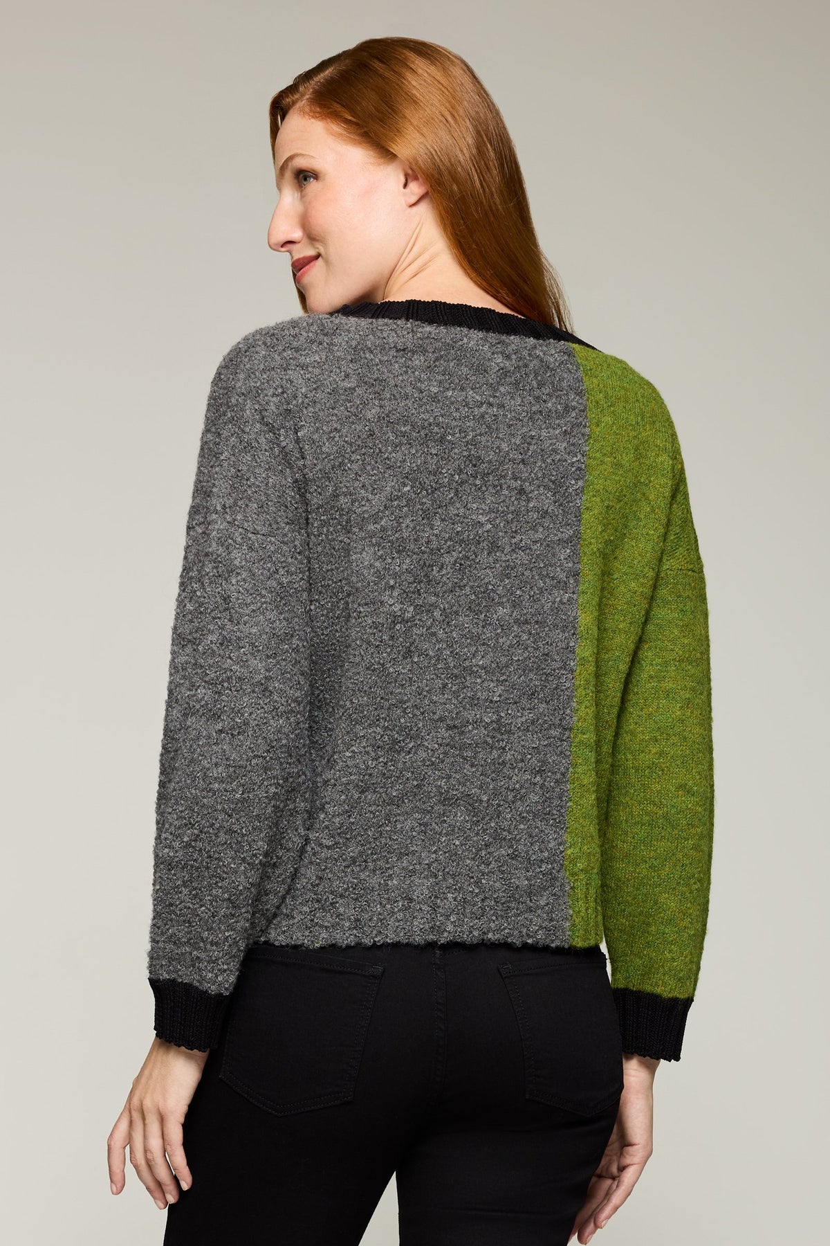 Brushed Two-Tone Pullover