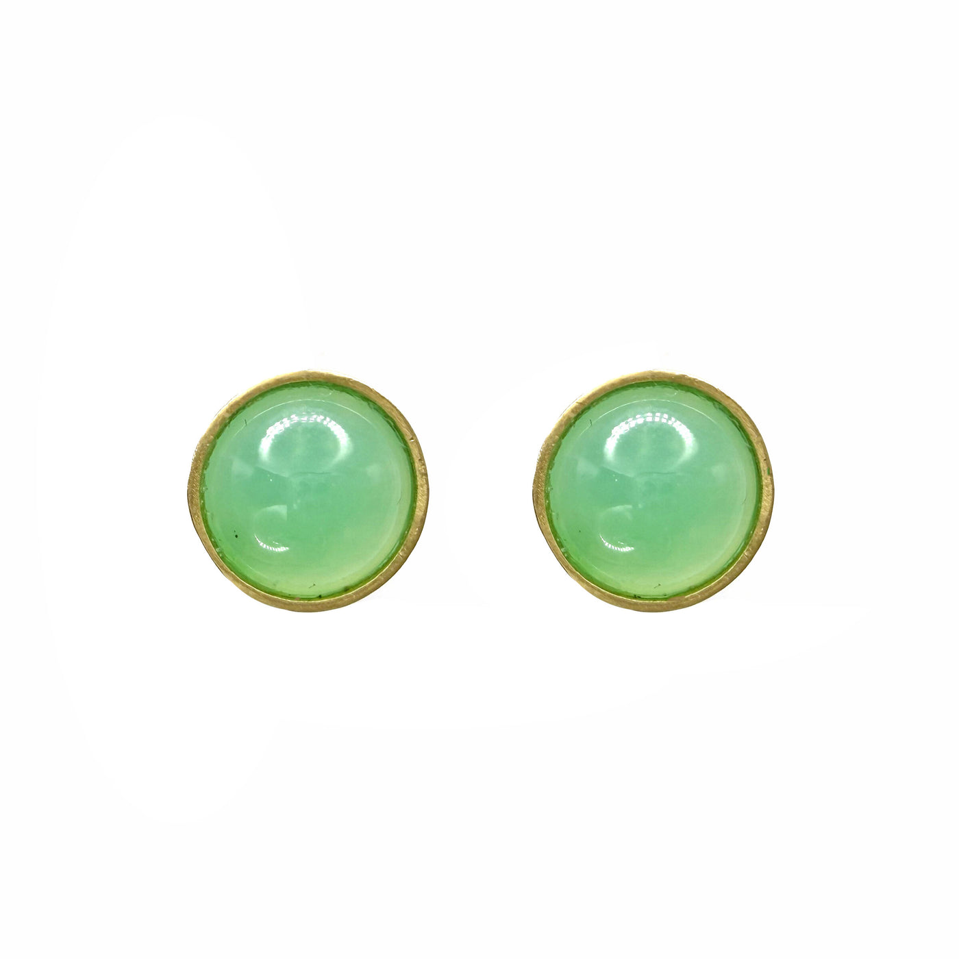 Chrysoprase Stud Earrings