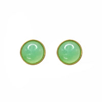 Chrysoprase Stud Earrings