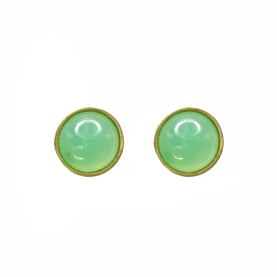 Chrysoprase Stud Earrings