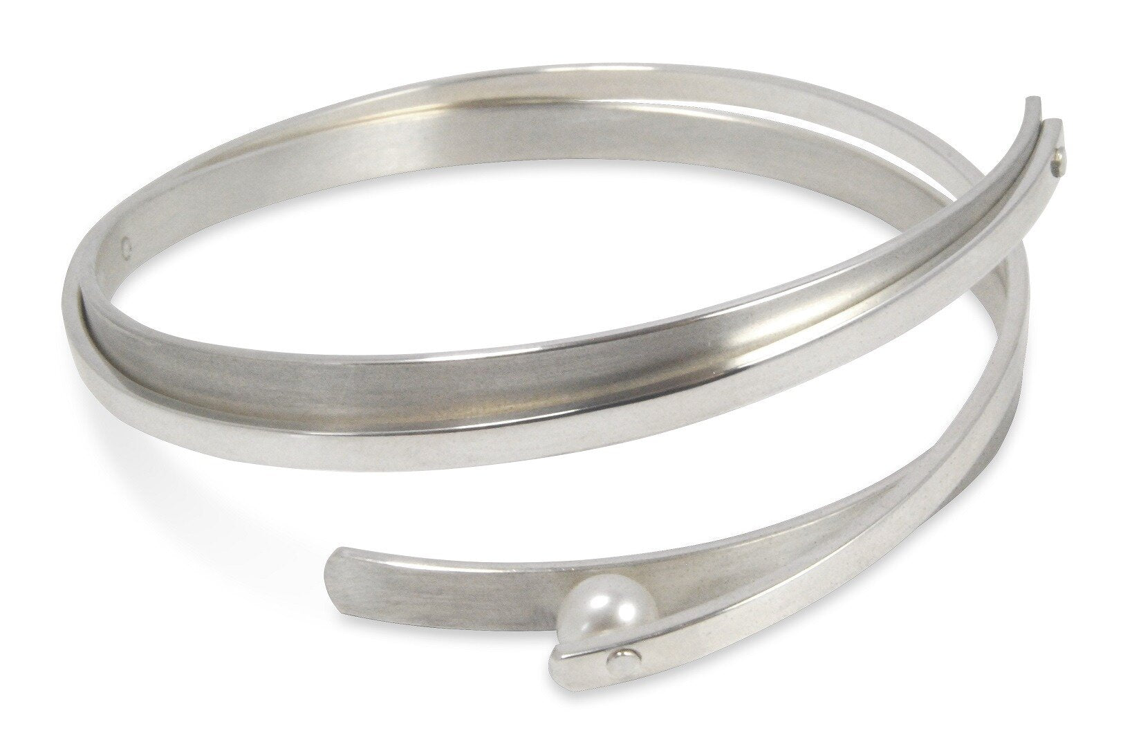 Argentium Silver with White Pearl