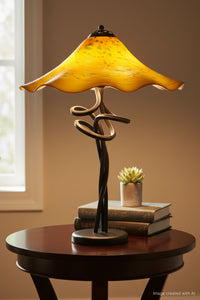 Golden Summer Fluted Spiral Lamp