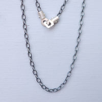 Oxidized silver chain