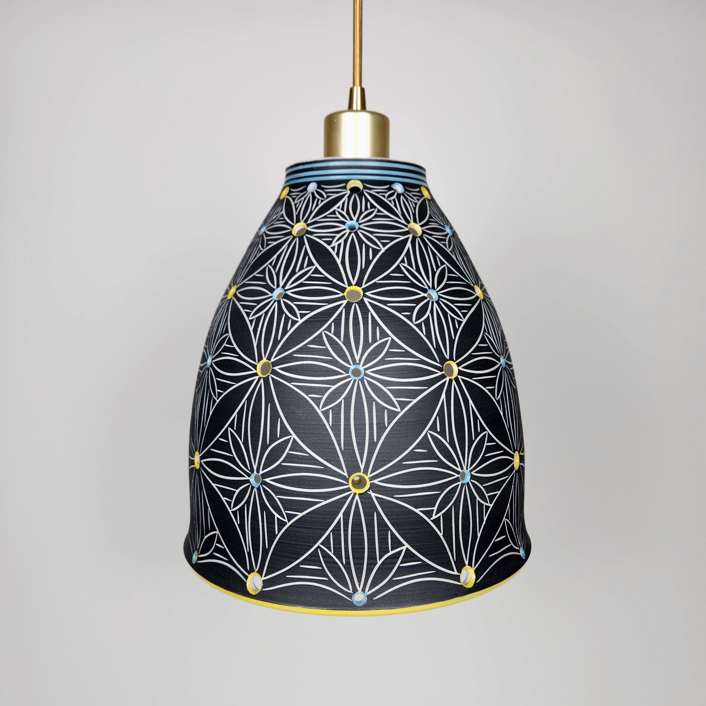 Luminous Grid Porcelain Pendant