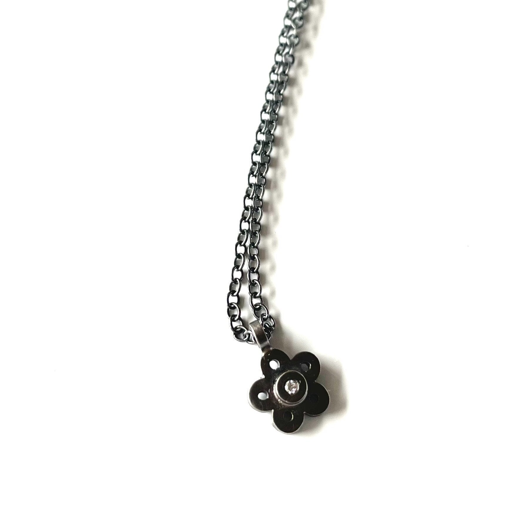 Diamond Flower Pendant