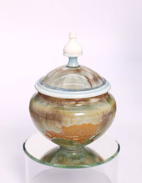 Crystalline Orange & Green Jewelry Jar