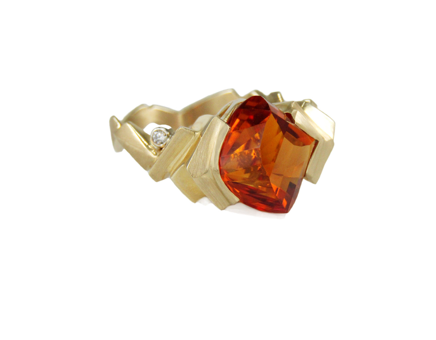 Fantasy Cut Citrine Ring