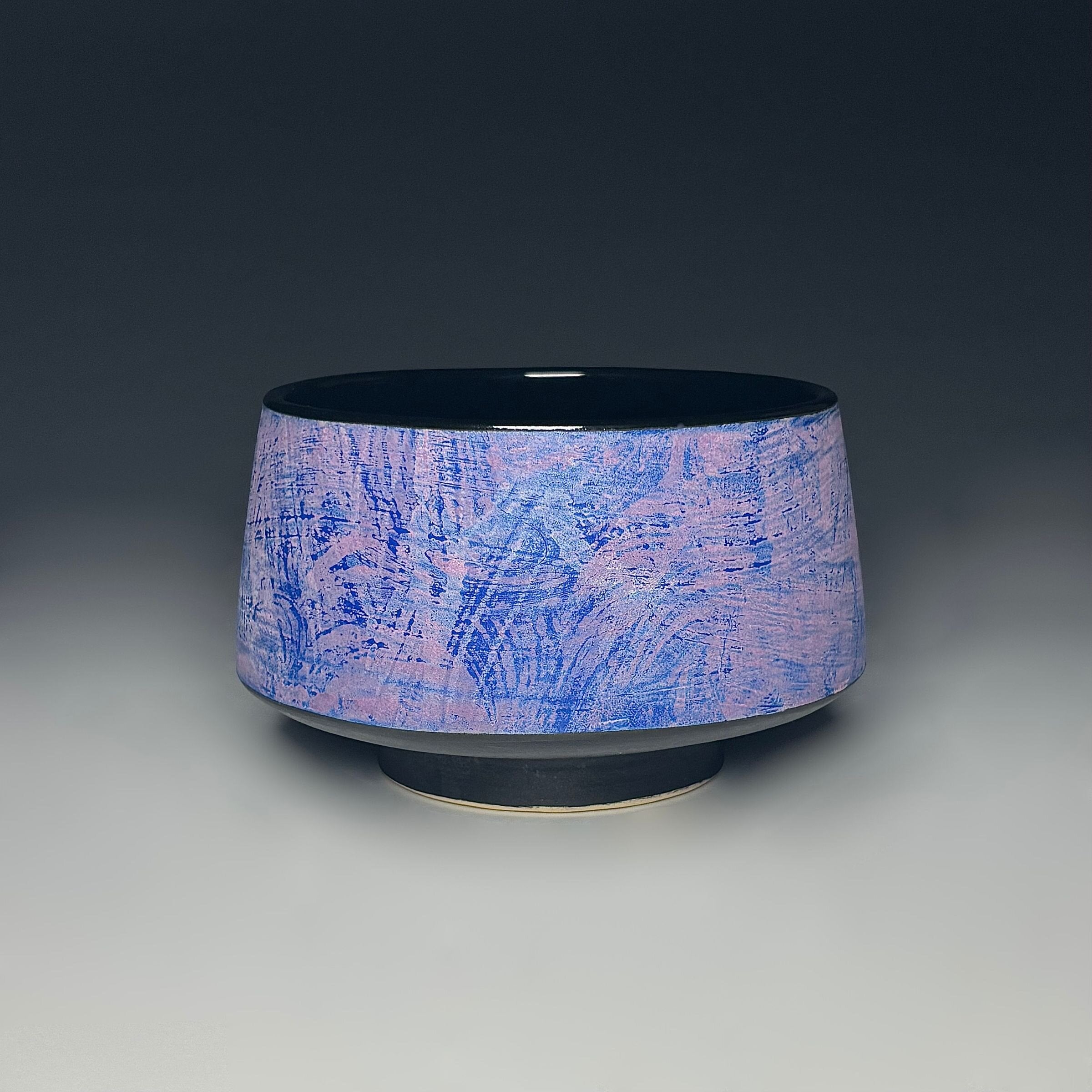 Painterly Tea Bowl in Lilac Brushstroke