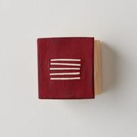 Red with White Lines
