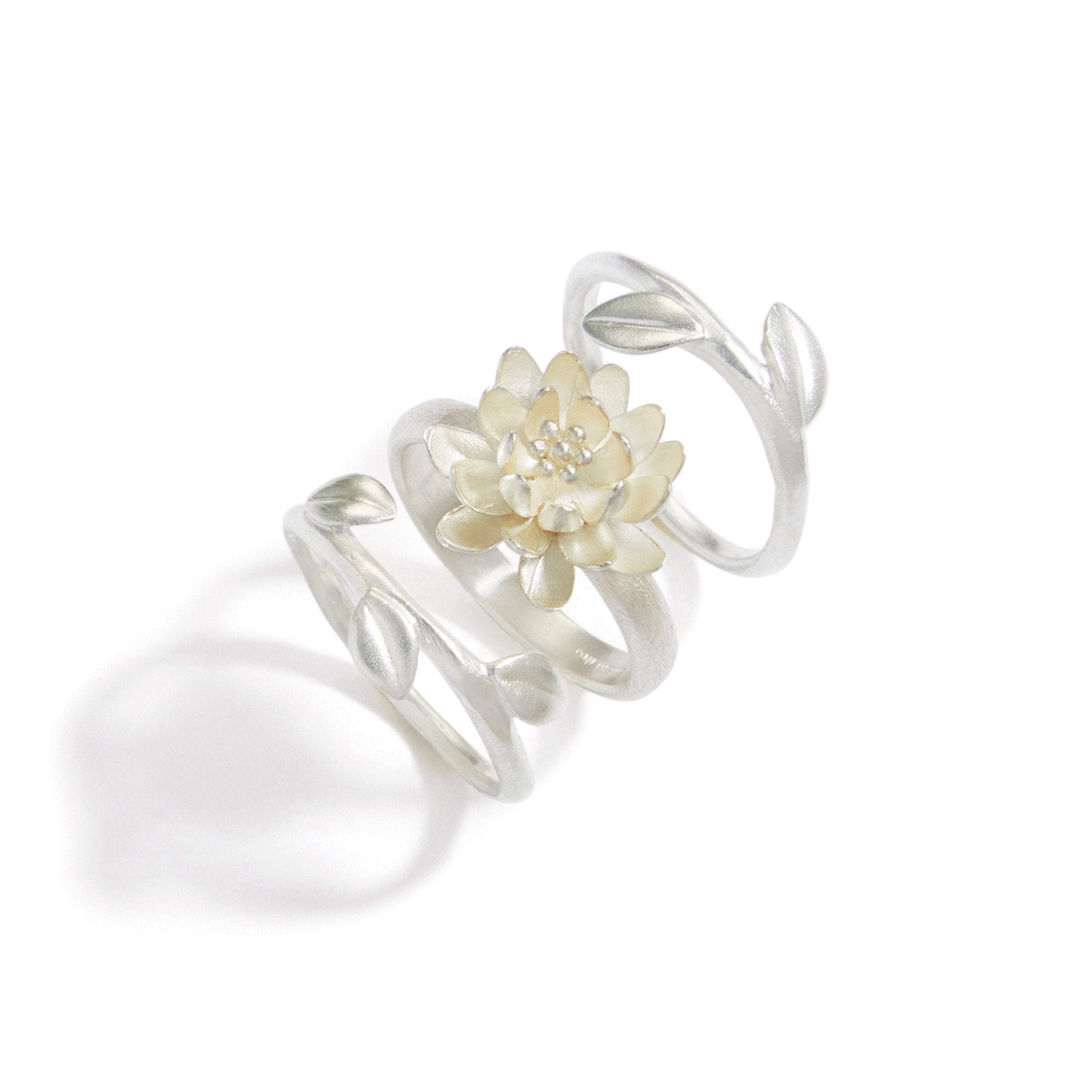 small, shown with the Leaf Ring Stacking Set
