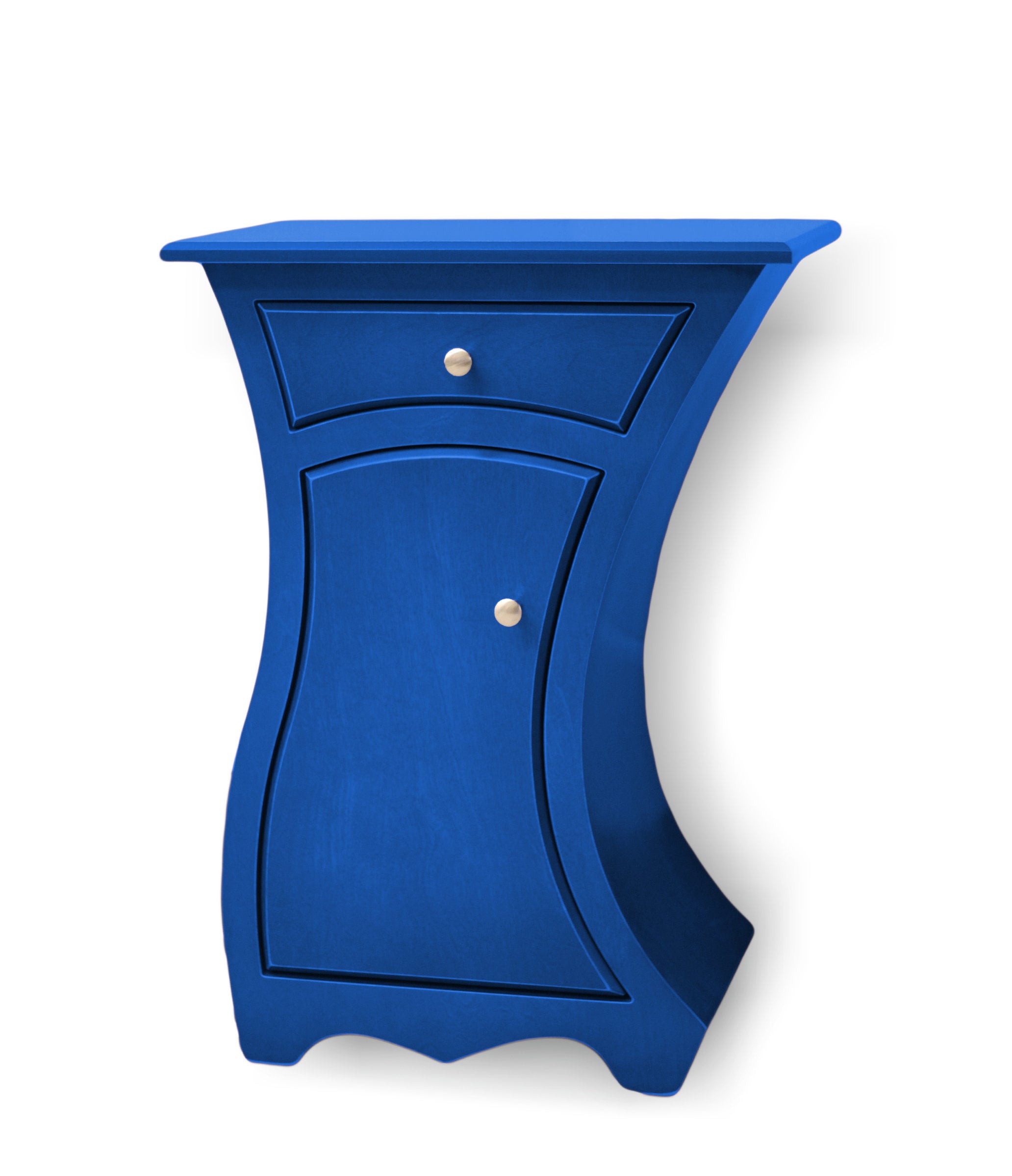 left-handed, monaco blue paint