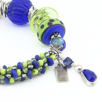 Lapis Blue & Apple Green Bracelet