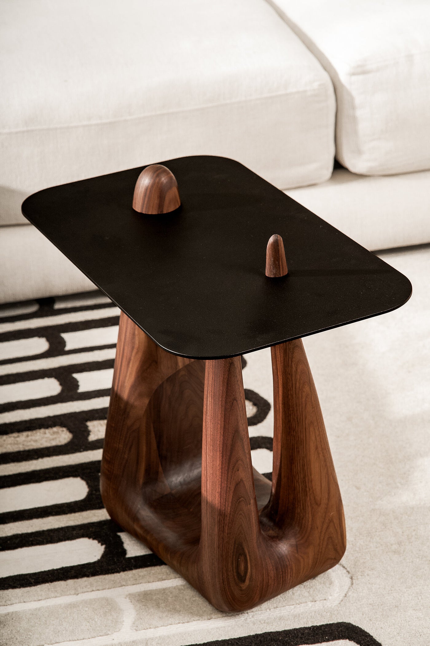 Walnut with Black Steel