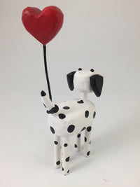 Dogs with Heart Balloons