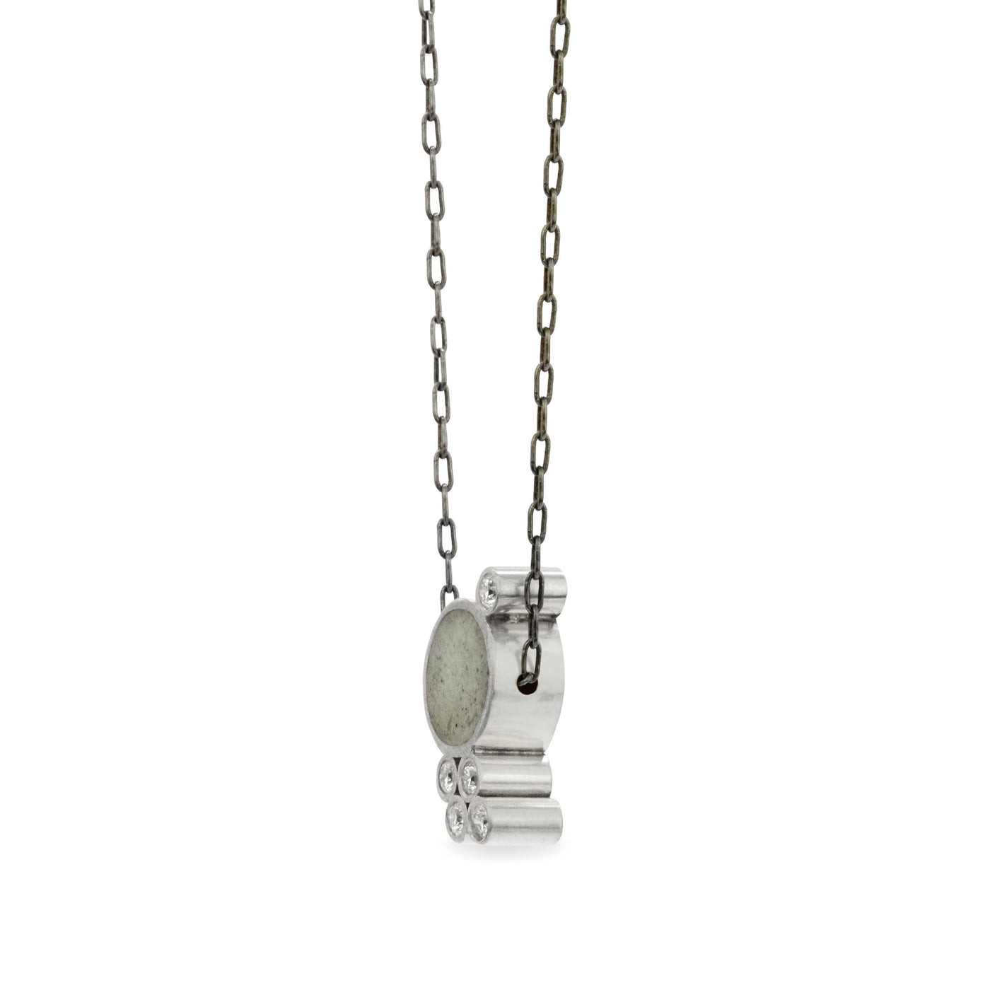 Sterling Silver with Gray Concrete