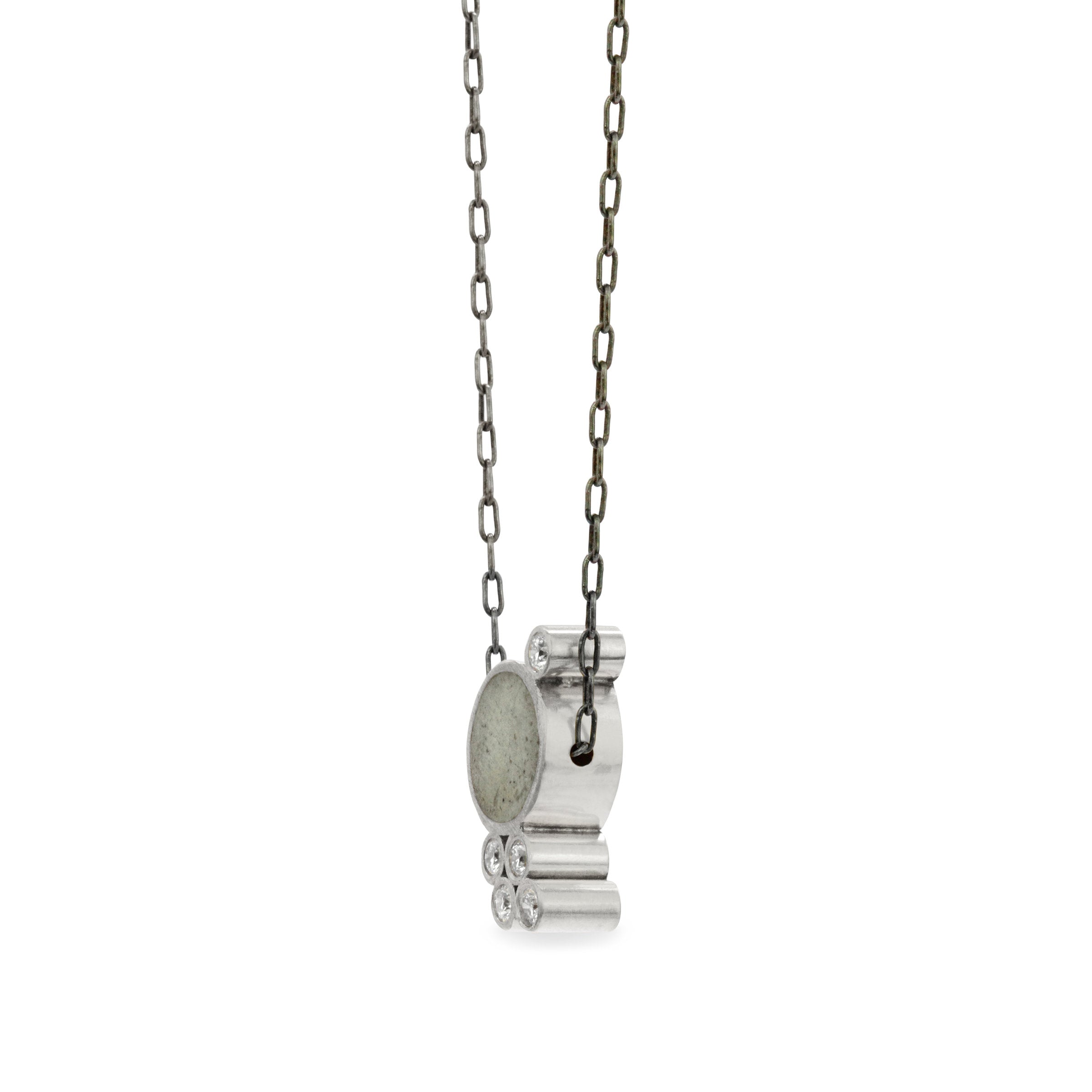 Sterling Silver with Gray Concrete