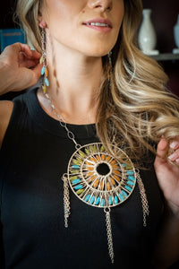 Long Mixed Chain Earrings