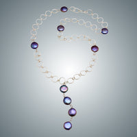 Coin Pearls & Sterling Silver Necklace