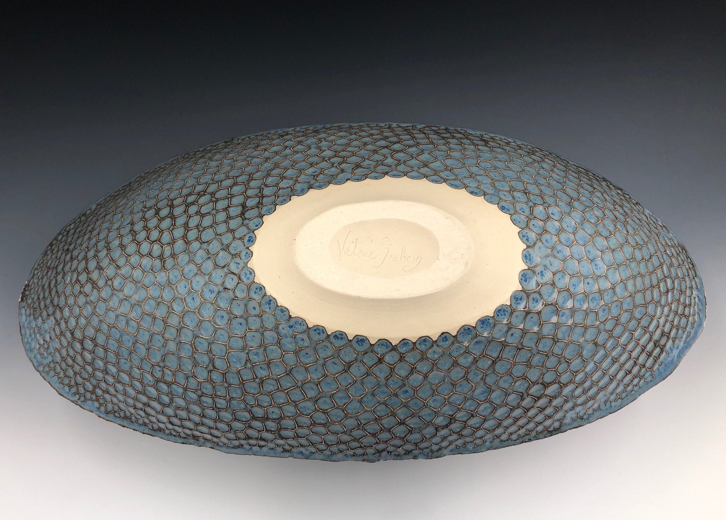Elliptical Fossil Bowl